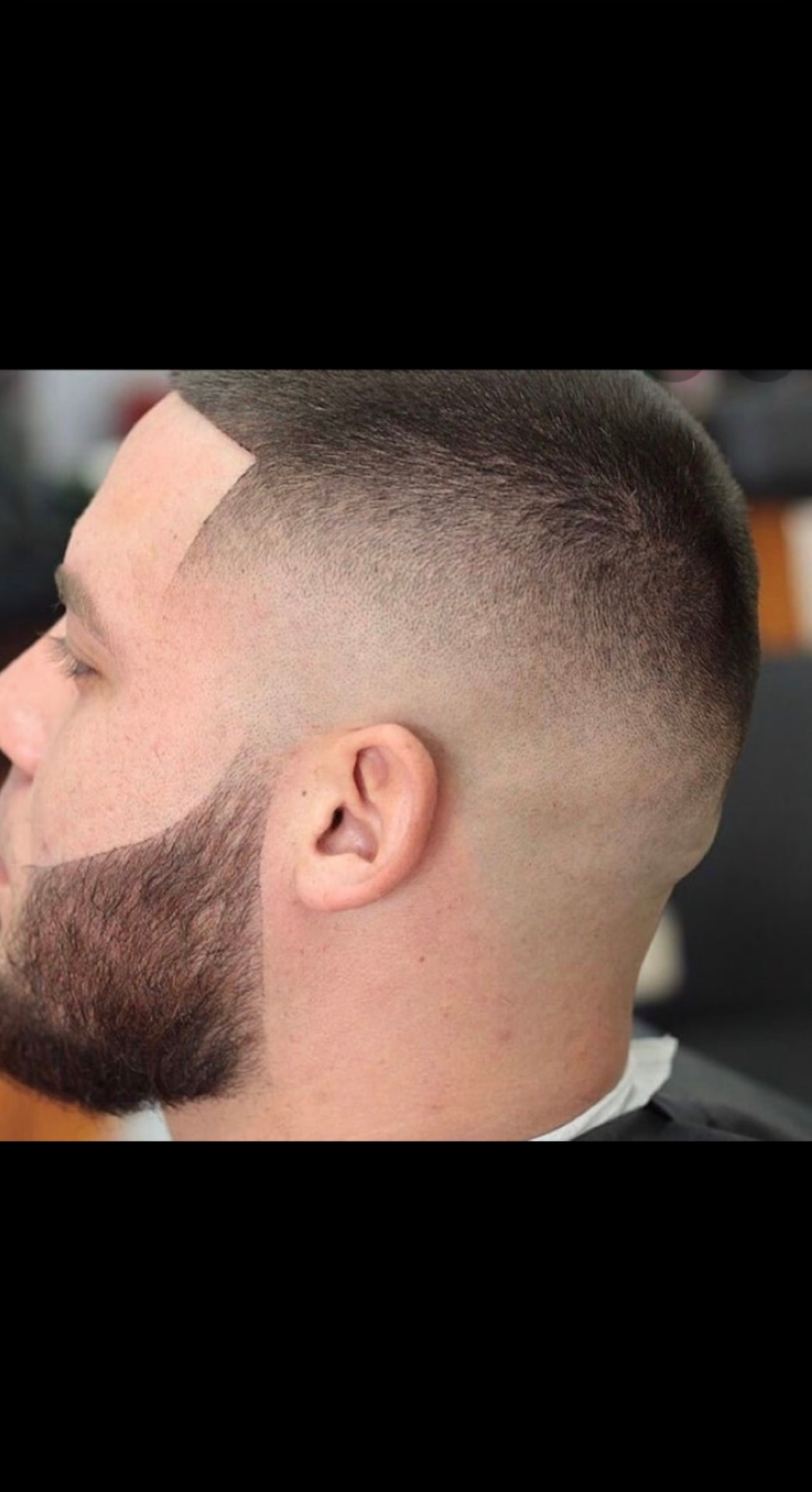 Bald Fade with Sculpted Beard